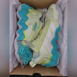 Adidas Exhibit B Mid 'Almost Lime Mint Rush' shoes; Women's size 9.5 (42)